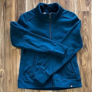 American Giant heavyweight sweatshirt zip jacket. Women’s M. Teal.